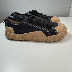 Zara Black Canvas Capped Toe Sneakers Size 28 / 11C